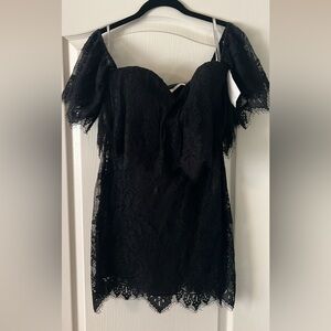 Lovers + Friends, Black Lace Dress, Size Medium
